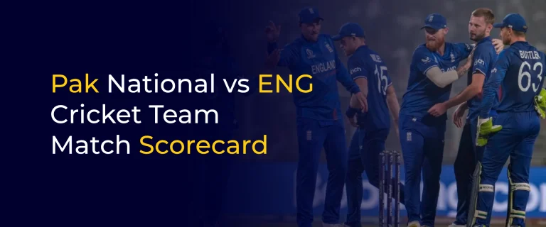 Pakistan National Cricket Team vs England Cricket Team Match Scorecard